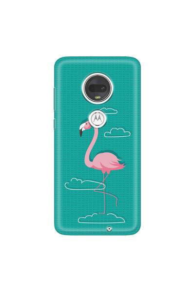 MOTOROLA by LENOVO - Moto G7 - Soft Clear Case - Cartoon Flamingo
