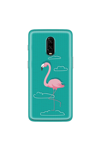 ONEPLUS - OnePlus 6T - Soft Clear Case - Cartoon Flamingo