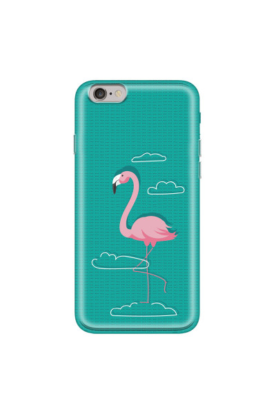 APPLE - iPhone 6S Plus - Soft Clear Case - Cartoon Flamingo
