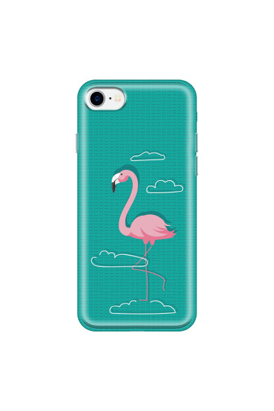 APPLE - iPhone 7 - Soft Clear Case - Cartoon Flamingo