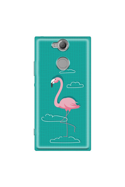 SONY - Sony XA2 - Soft Clear Case - Cartoon Flamingo