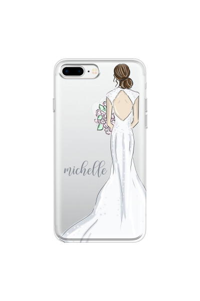 APPLE - iPhone 7 Plus - Soft Clear Case - Bride To Be Brunette Dark