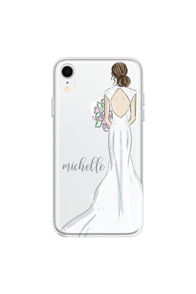 APPLE - iPhone XR - Soft Clear Case - Bride To Be Brunette Dark