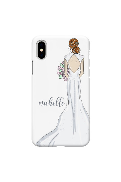 APPLE - iPhone X - 3D Snap Case - Bride To Be Redhead Dark