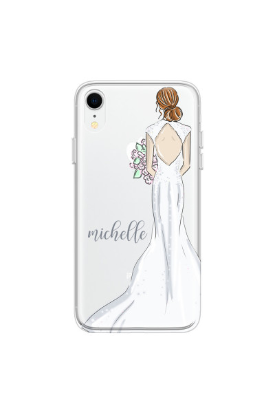 APPLE - iPhone XR - Soft Clear Case - Bride To Be Redhead Dark