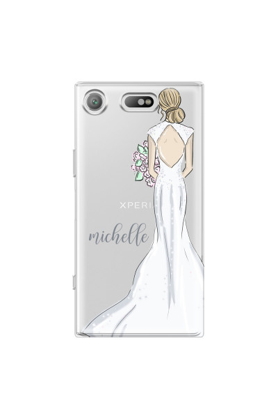 SONY - Sony XZ1 Compact - Soft Clear Case - Bride To Be Blonde Dark