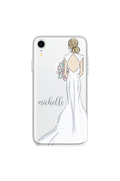 APPLE - iPhone XR - Soft Clear Case - Bride To Be Blonde Dark