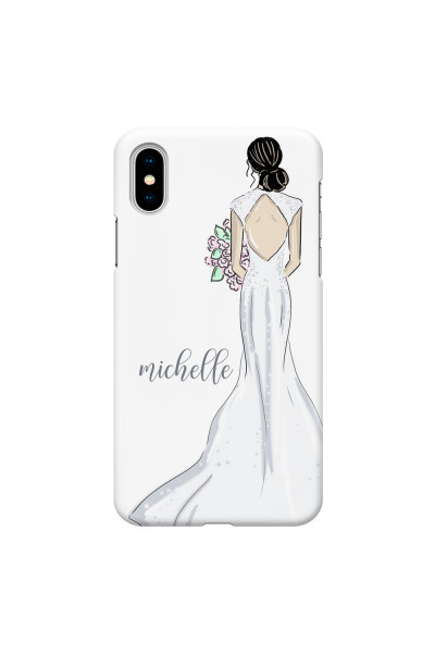 APPLE - iPhone X - 3D Snap Case - Bride To Be Blackhair Dark