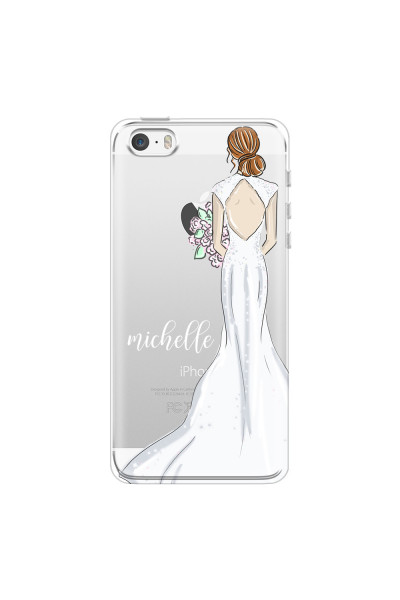 APPLE - iPhone 5S/SE - Soft Clear Case - Bride To Be Redhead
