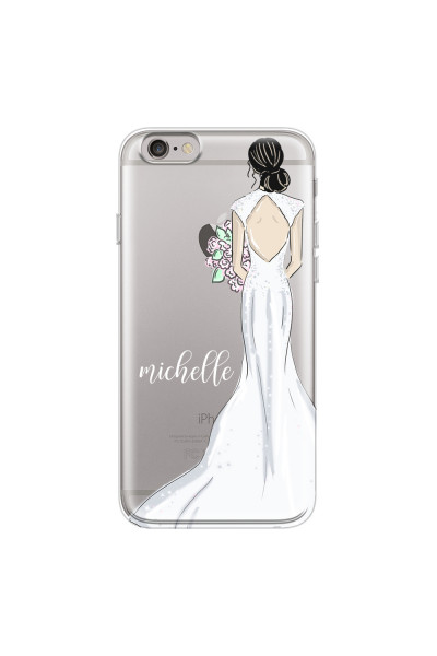 APPLE - iPhone 6S Plus - Soft Clear Case - Bride To Be Blackhair