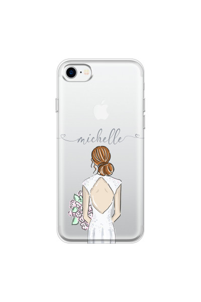 APPLE - iPhone 7 - Soft Clear Case - Bride To Be Redhead II. Dark