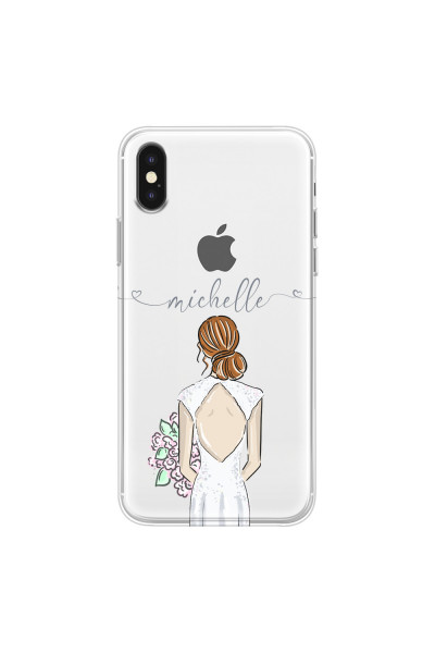 APPLE - iPhone XS Max - Soft Clear Case - Bride To Be Redhead II. Dark