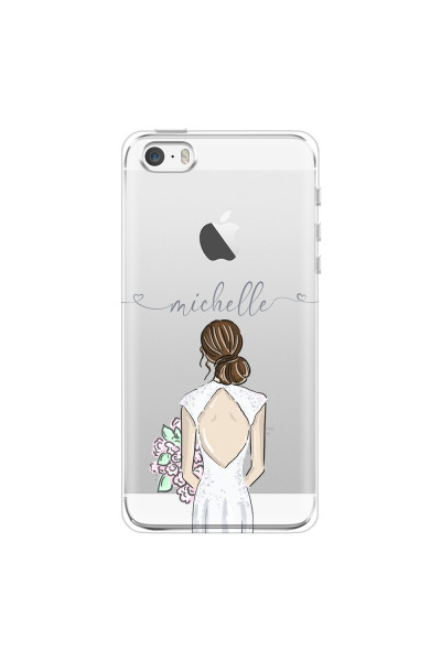 APPLE - iPhone 5S/SE - Soft Clear Case - Bride To Be Brunette II. Dark