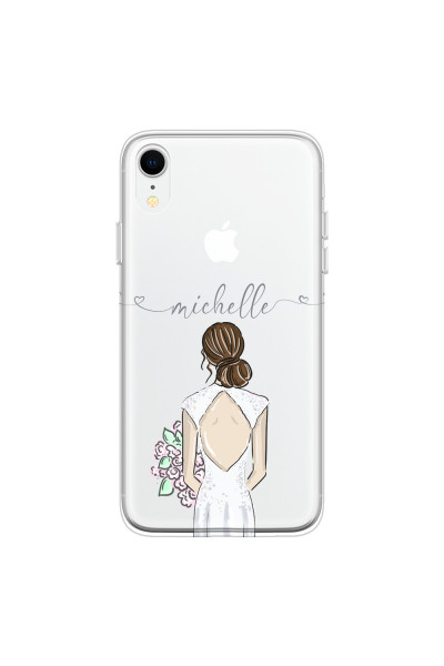APPLE - iPhone XR - Soft Clear Case - Bride To Be Brunette II. Dark