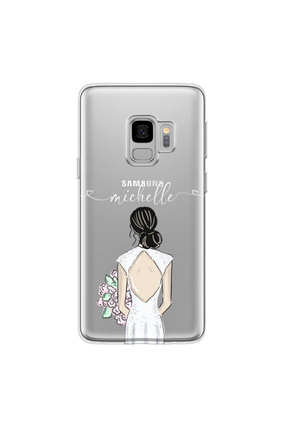 SAMSUNG - Galaxy S9 - Soft Clear Case - Bride To Be Blackhair II.