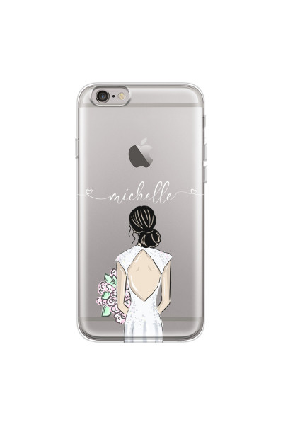 APPLE - iPhone 6S - Soft Clear Case - Bride To Be Blackhair II.