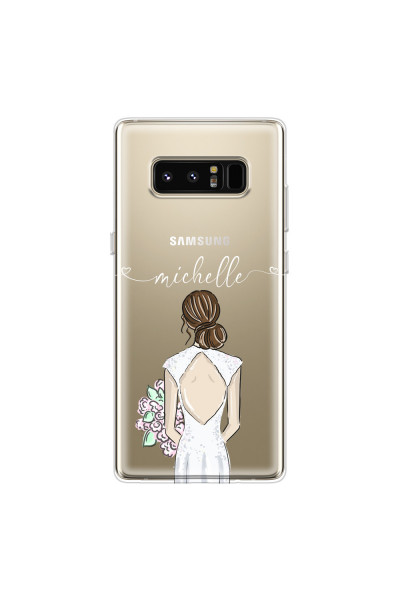 SAMSUNG - Galaxy Note 8 - Soft Clear Case - Bride To Be Brunette II.