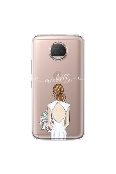 MOTOROLA by LENOVO - Moto G5s Plus - Soft Clear Case - Bride To Be Redhead II.