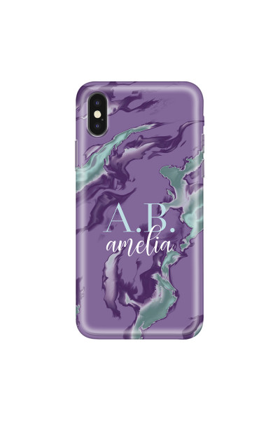APPLE - iPhone XS Max - Soft Clear Case - Streamflow Violet Ocean