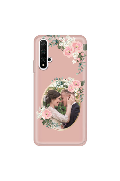 HONOR - Honor 20 - Soft Clear Case - Pink Floral Mirror Photo