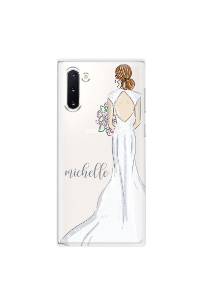 SAMSUNG - Galaxy Note 10 - Soft Clear Case - Bride To Be Redhead Dark