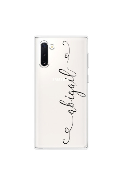 SAMSUNG - Galaxy Note 10 - Soft Clear Case - Dark Hearts Handwritten