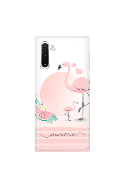 SAMSUNG - Galaxy Note 10 - Soft Clear Case - Flamingo Vibes Handwritten