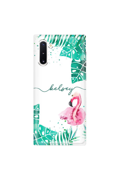 SAMSUNG - Galaxy Note 10 - Soft Clear Case - Flamingo Watercolor