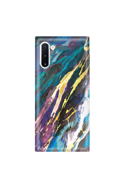 SAMSUNG - Galaxy Note 10 - Soft Clear Case - Marble Bahama Blue
