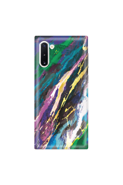 SAMSUNG - Galaxy Note 10 - Soft Clear Case - Marble Emerald Pearl