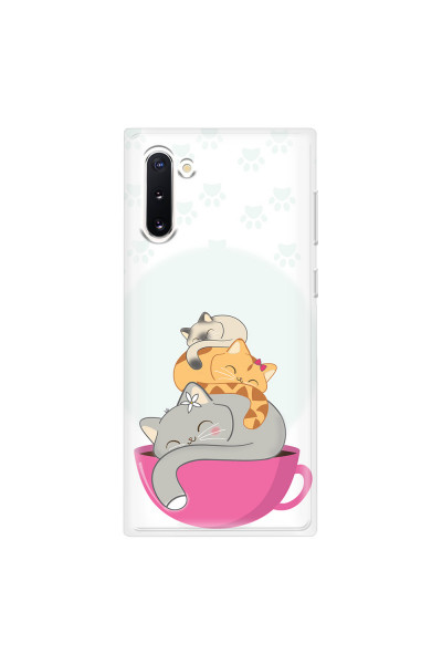 SAMSUNG - Galaxy Note 10 - Soft Clear Case - Sleep Tight Kitty
