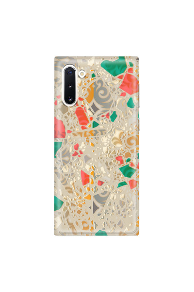 SAMSUNG - Galaxy Note 10 - Soft Clear Case - Terrazzo Design Gold