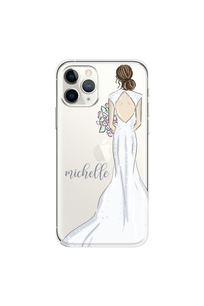APPLE - iPhone 11 Pro - Soft Clear Case - Bride To Be Brunette Dark