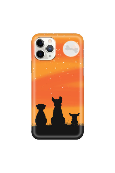 APPLE - iPhone 11 Pro - Soft Clear Case - Dog's Desire Orange Sky