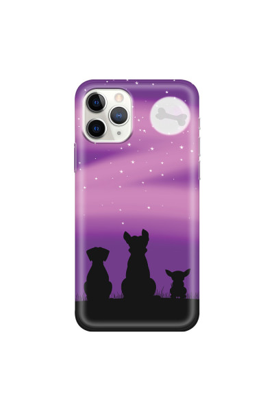 APPLE - iPhone 11 Pro - Soft Clear Case - Dog's Desire Violet Sky