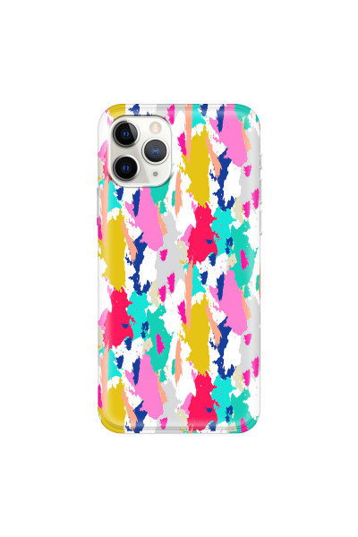 APPLE - iPhone 11 Pro - Soft Clear Case - Paint Strokes