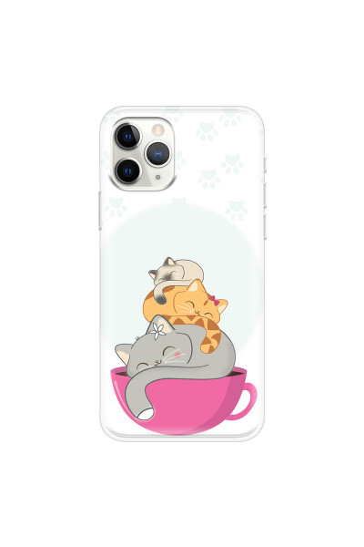 APPLE - iPhone 11 Pro - Soft Clear Case - Sleep Tight Kitty