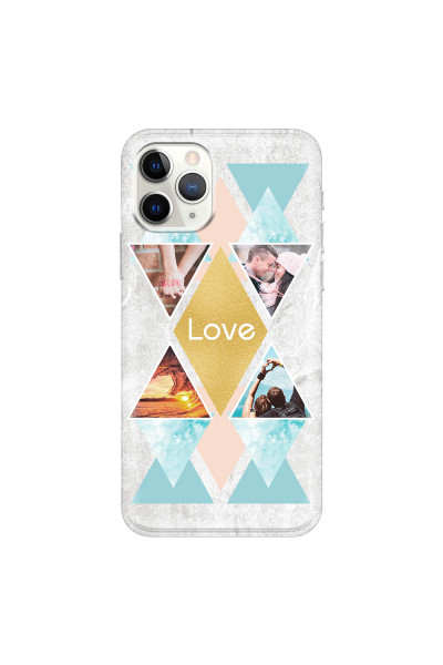 APPLE - iPhone 11 Pro - Soft Clear Case - Triangle Love Photo