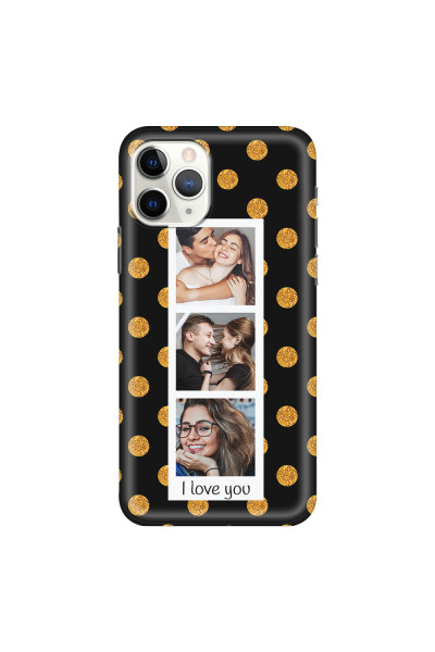APPLE - iPhone 11 Pro - Soft Clear Case - Triple Love Dots Photo