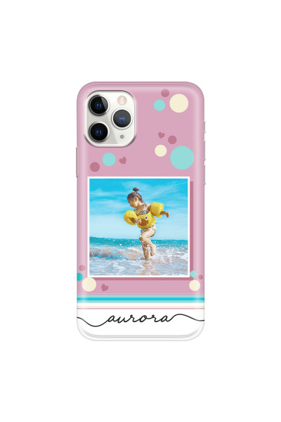 APPLE - iPhone 11 Pro Max - Soft Clear Case - Cute Dots Photo Case