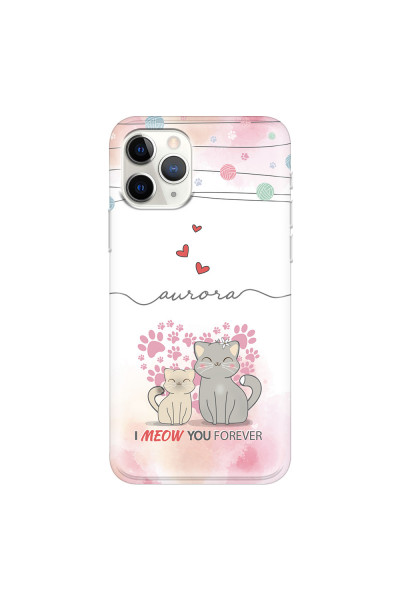APPLE - iPhone 11 Pro Max - Soft Clear Case - I Meow You Forever