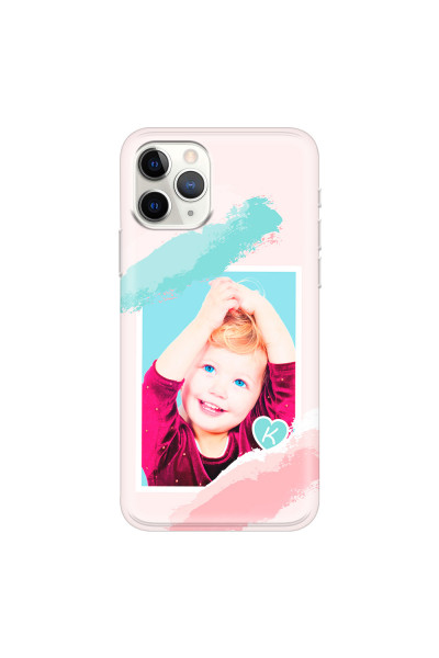 APPLE - iPhone 11 Pro Max - Soft Clear Case - Kids Initial Photo
