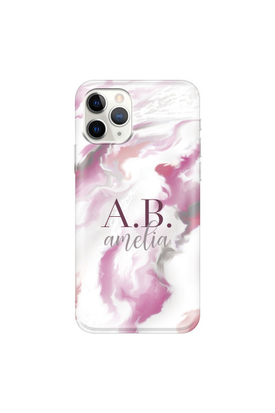 APPLE - iPhone 11 Pro Max - Soft Clear Case - Streamflow Pink Ocean
