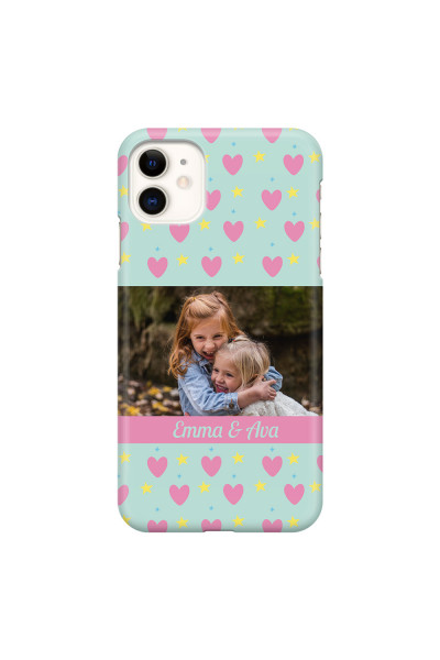APPLE - iPhone 11 - 3D Snap Case - Heart Shaped Photo