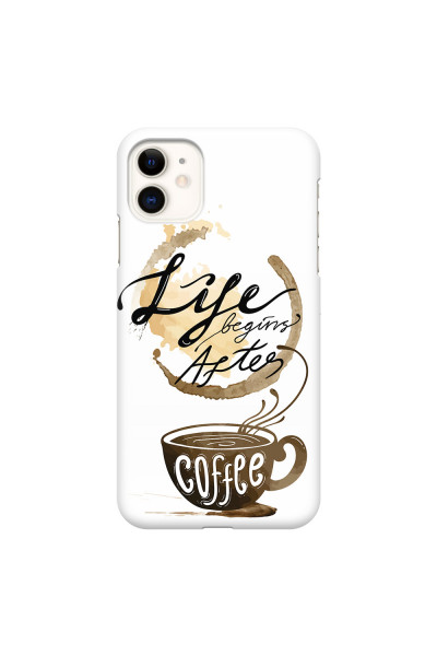 APPLE - iPhone 11 - 3D Snap Case - Life begins after coffee