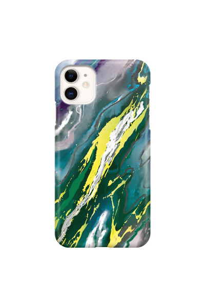APPLE - iPhone 11 - 3D Snap Case - Marble Rainforest Green