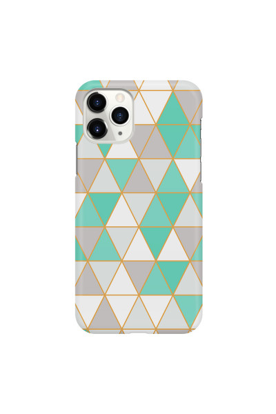 APPLE - iPhone 11 Pro - 3D Snap Case - Green Triangle Pattern