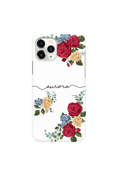 APPLE - iPhone 11 Pro Max - 3D Snap Case - Red Floral Handwritten