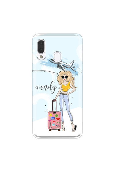 SAMSUNG - Galaxy A40 - Soft Clear Case - Travelers Duo Blonde