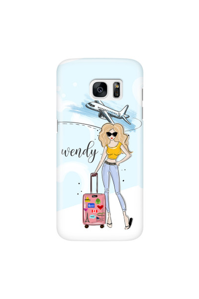 SAMSUNG - Galaxy S7 Edge - 3D Snap Case - Travelers Duo Blonde
